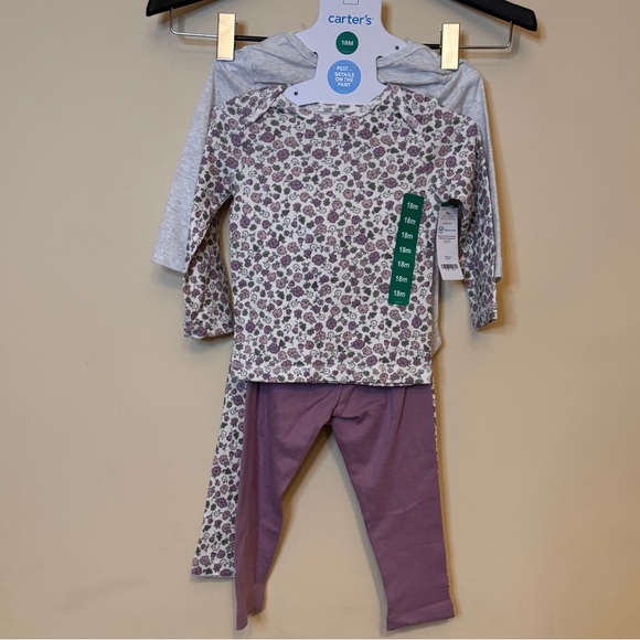 NWT Carter's Baby 4-piece Layette Set in Purple (Ditsy) Size 18M / 12M‎ - Picture 6 of 11